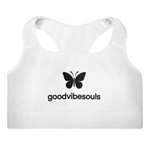 Padded Sports Bra White/black